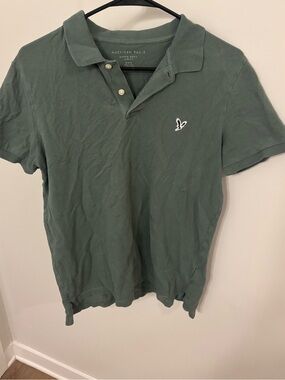 American Eagle Outfitters Men’s Olive Green Polo